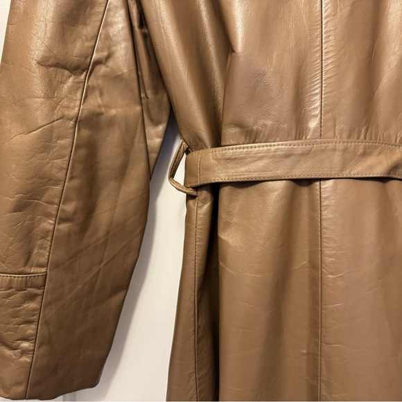 Belted Glossy Leather Coat in medium - Picture 5 of 6